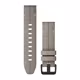 Garmin Quickfit Band 20mm S/M Leder dunkelgrau schwarz