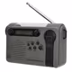 bea-tec Outdoor FM/AM Radio Solar mit LED 2000mAh graugrün